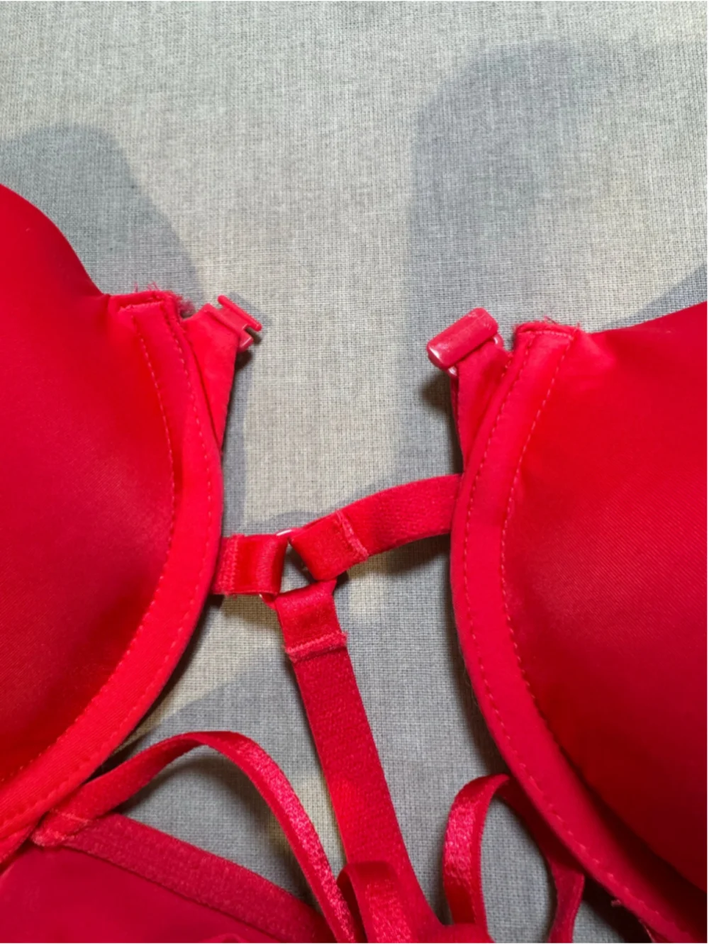 Women's Victoria's Secret Red Demi Push-up Racerback Front Close Bra Size 34C
